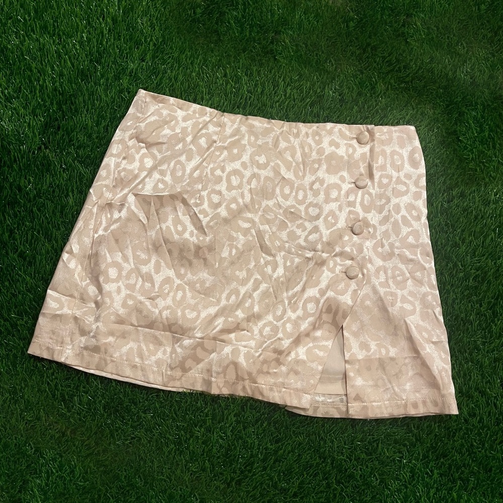 Leopard Print Mini Skirt